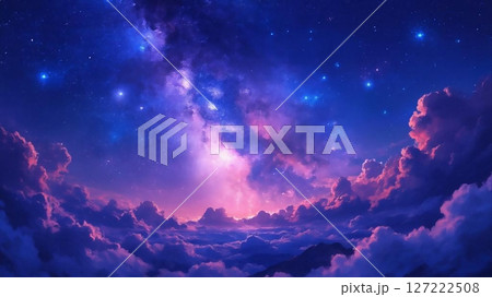 星の流れる夜空 127222508