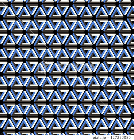 Modern Unique Isometric Seamless Pattern.	 127223080