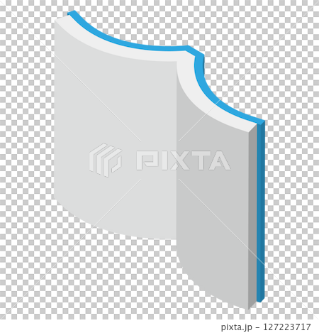 水色の開いた本のイラスト 127223717