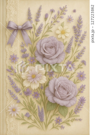 気品のあるブックカバーデザイン 気品のあるブックカバーデザイン 127223862