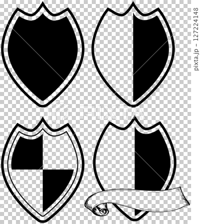 Vector illustration set of a green shield with a key for security purposes Vector illustration set of a green shield with a key for security purposes 127224148