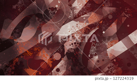 Abstract Red and Brown Painting with Intricate Textures and Dynamic Patterns Abstract Red and Brown Painting with Intricate Textures and Dynamic Patterns 127224319