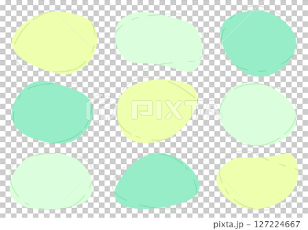 A loosely shaped green frame set A loosely shaped green frame set 127224667