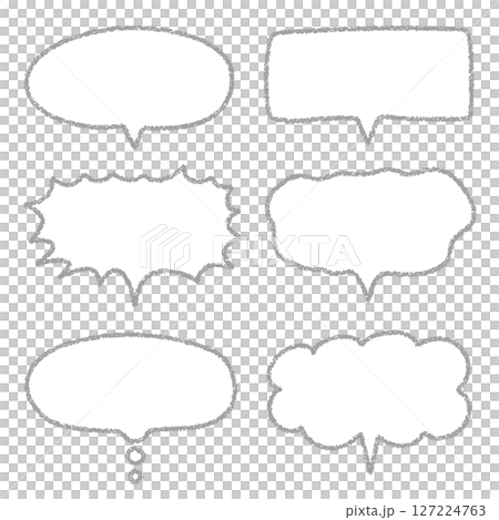 Crayon material hand-drawn balloon set 127224763