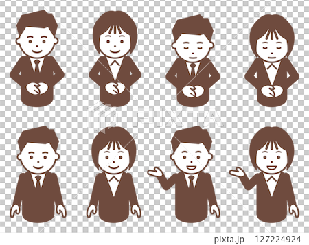 穿棕色西裝的男人和女人的圖標 127224924