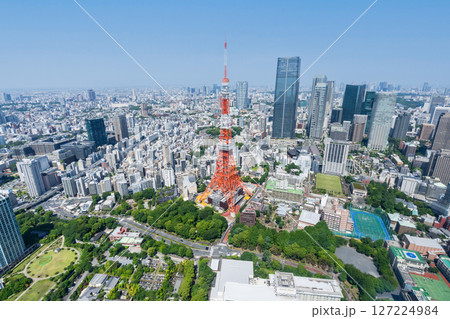 新緑輝く東京都市風景 127224984