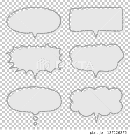 Crayon material hand-drawn balloon set 127226276