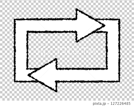 Clockwise rotating arrow icon 127226485