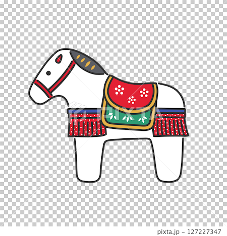 2026 Year of the Horse illustration design - Paper horse 127227347