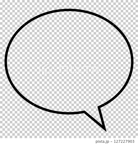 Simple speech bubble 1 monochrome 127227903