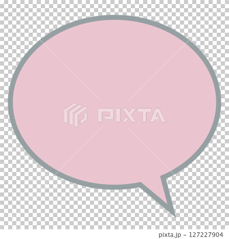Simple speech bubble 1 pink 127227904