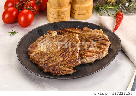 Grilled pork neck sirloin steak Grilled pork neck sirloin steak 127228159