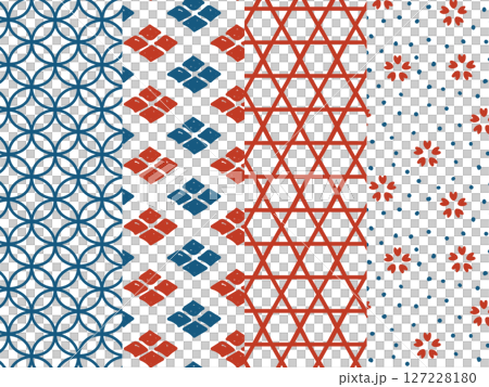 Seamless hand-drawn Japanese pattern background material Seamless hand-drawn Japanese pattern background material 127228180