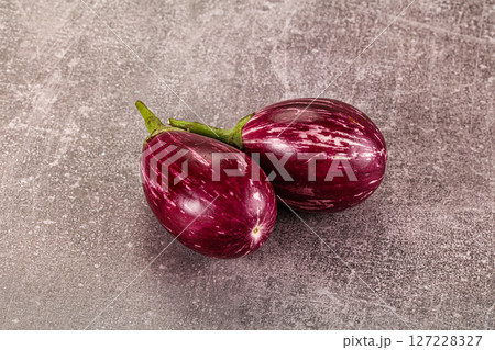 Ripe raw mini violet eggplant 127228327