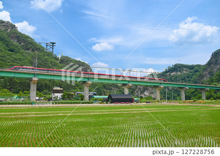 韓国の田舎を走るKTX【江原道/原州】 127228756