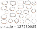 手描き風のイラストです。影がオレンジ色です。 127230085