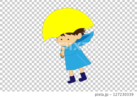 Boy holding an umbrella Boy holding an umbrella 127230339