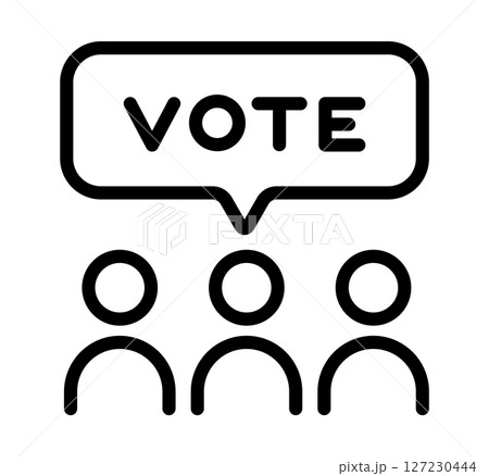 国民投票のアイコン　選挙　投票　民意　VOTE　国民の声 127230444