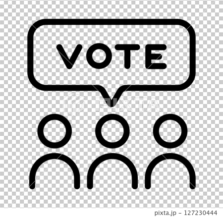 国民投票のアイコン　選挙　投票　民意　VOTE　国民の声 127230444