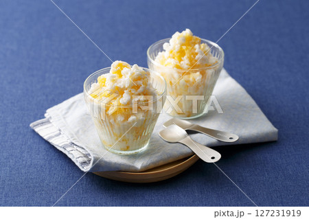 牛乳と缶詰フルーツの簡単手作りシャーベット 127231919