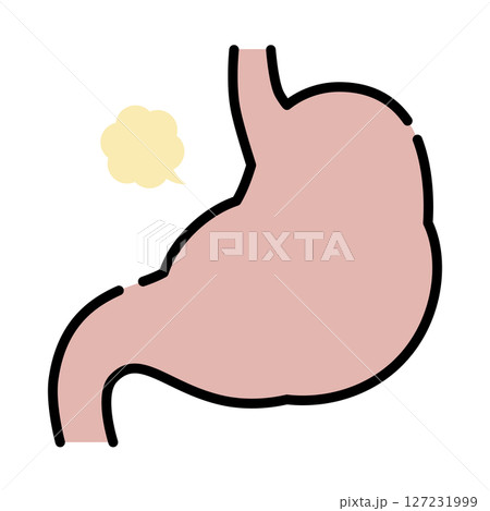 パンパンに膨らんだ胃 127231999