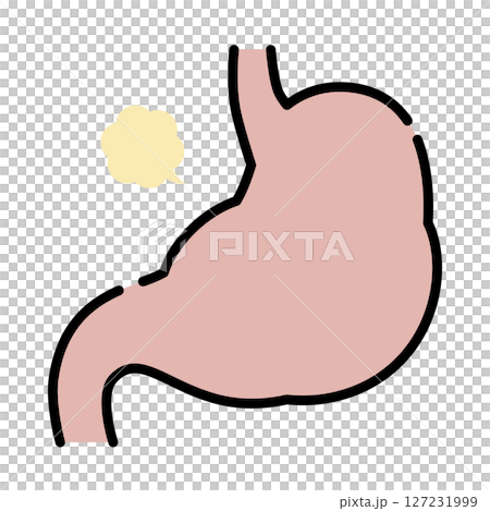 A bloated stomach 127231999