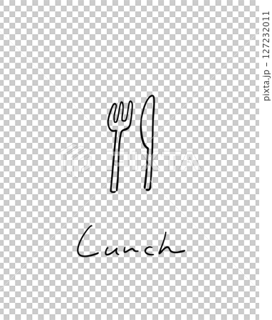 ランチにどうぞの手書きイラスト｜線画 127232011