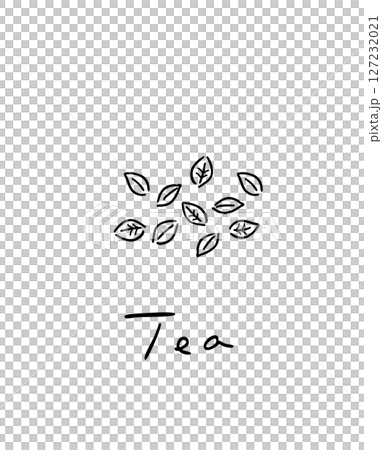 お茶・茶葉の手書きイラスト｜線画 127232021