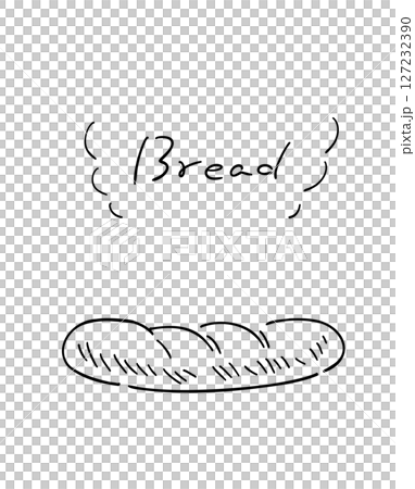 Baguette hand-drawn illustration | Line drawing Baguette hand-drawn illustration | Line drawing 127232390