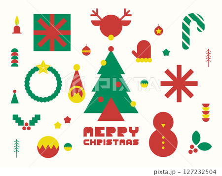 クリスマスのアイコンとデザイン装飾 127232504