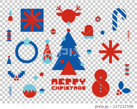 クリスマスのアイコンとデザイン装飾 クリスマスのアイコンとデザイン装飾 127232506