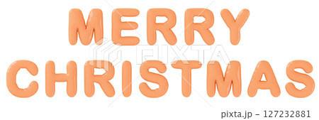 3D画像_風船_MERRY CHRISTMAS_オレンジ 3D画像_風船_MERRY CHRISTMAS_オレンジ 127232881