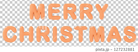 3D画像_風船_MERRY CHRISTMAS_オレンジ 3D画像_風船_MERRY CHRISTMAS_オレンジ 127232881