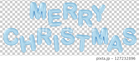 3D圖片_氣球_聖誕快樂_淺藍色 127232896
