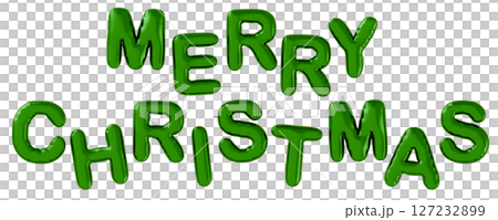 3D圖像_氣球_聖誕快樂_綠色 127232899