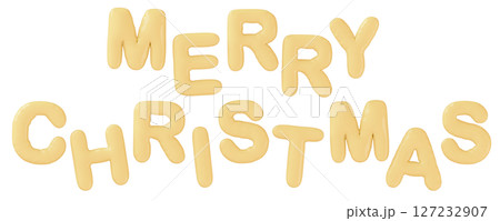 3D画像_風船_MERRY CHRISTMAS_黄色 127232907