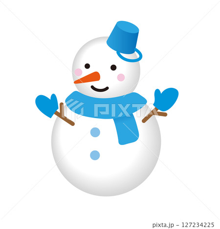 雪だるま　イラスト 127234225
