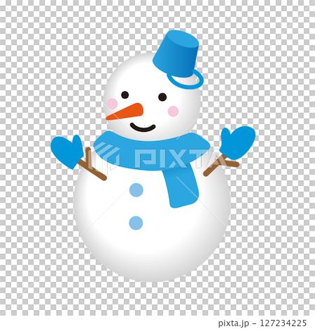 雪だるま　イラスト 127234225