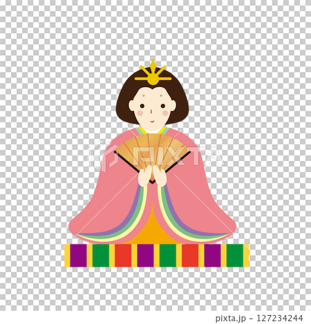 Hinamatsuri female doll Hina doll illustration 127234244