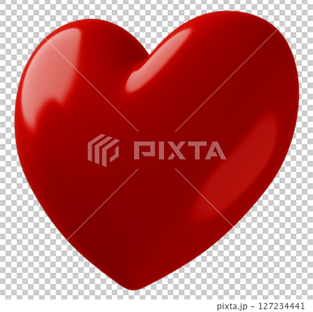 3D image_heart_red 127234441