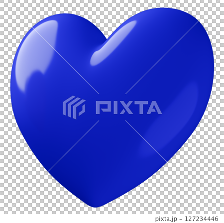 3D影像_心_藍色 3D影像_心_藍色 127234446