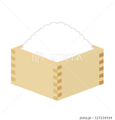 升に入ったお米 升に入ったお米 127234544