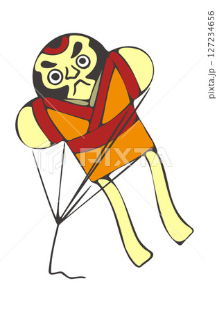 イラスト素材・お正月の遊び奴だこ イラスト素材・お正月の遊び奴だこ 127234656