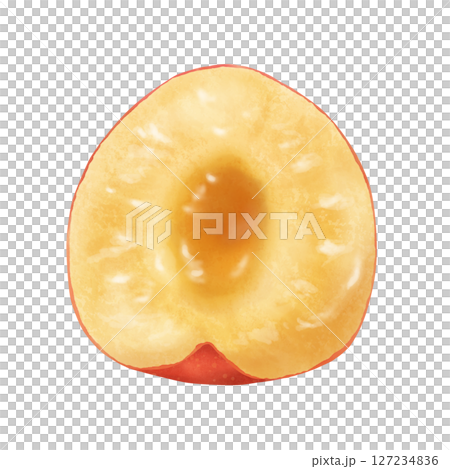 Plums cut in half Oishi Wase 127234836
