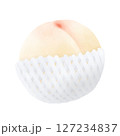フルーツキャップに包まれた白桃(本白桃) 127234837