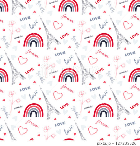 romantic seamless pattern 127235326