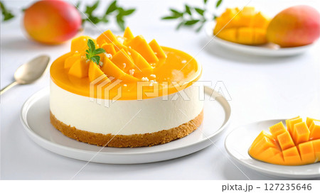 フレッシュマンゴーのムースケーキ 127235646