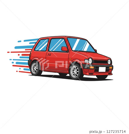 レトロかわいい軽自動車!SNSアイコンやポップなデザインに レトロかわいい軽自動車!SNSアイコンやポップなデザインに 127235714