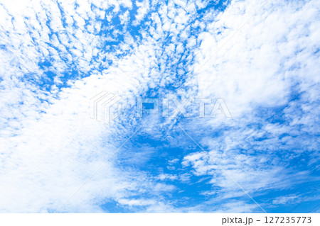 爽やかな青空と鱗雲の風景 爽やかな青空と鱗雲の風景 127235773