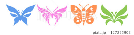 Colorful Butterfly Clipart Design 127235902